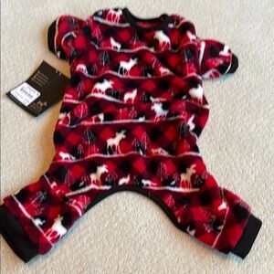 Festive Red Plaid Dog Onesie